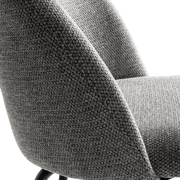 Silla Comedor ComboHome Cali Eames Acolchada Tela Premium Gris 1