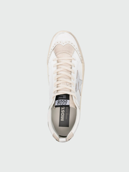 Golden Goose-Botines de cuero, Mid Star Blanco