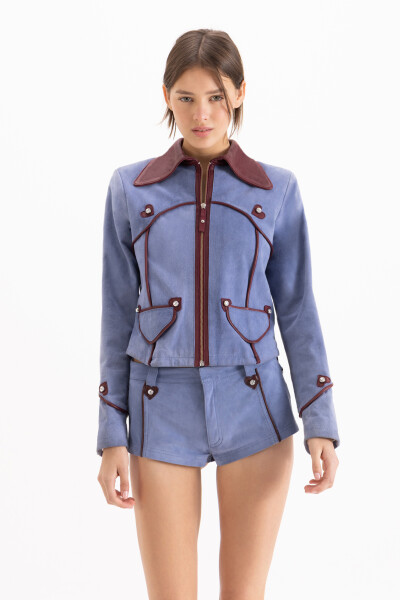 CHAQUETA ROSE Celeste