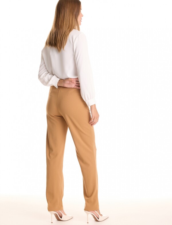 Pantalon Scuba Recto TOSTADO