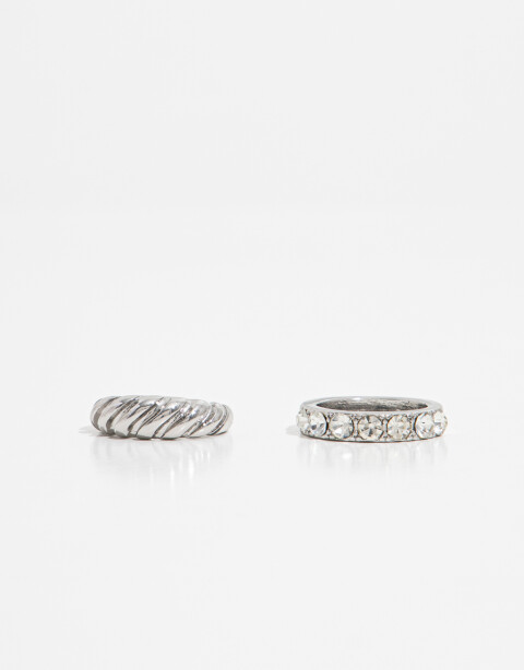 Sets Anillos Strass Set De Anillos Con Strass - Cristal