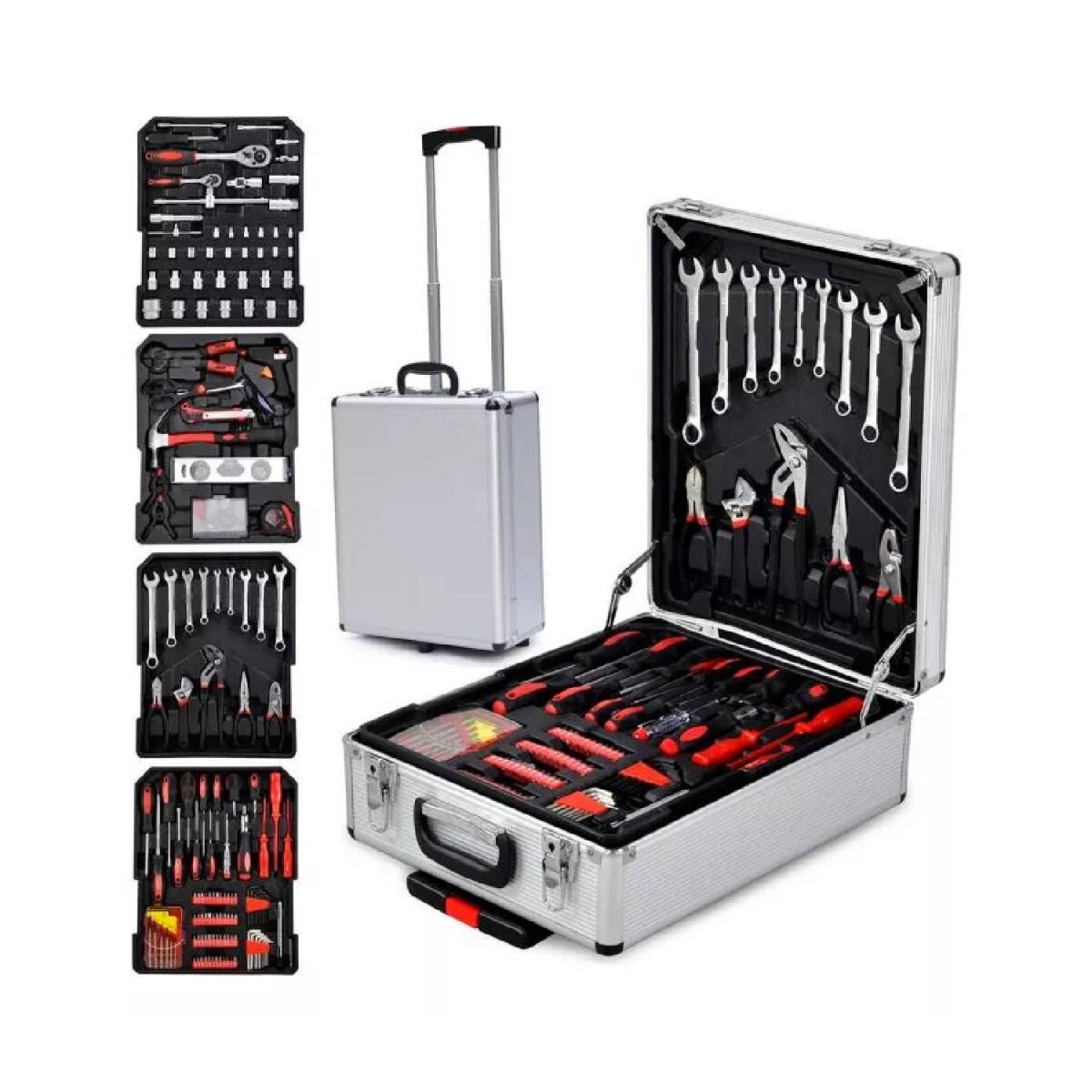 Valija de Herramientas Lumax con 450 Accesorios y Carrito 