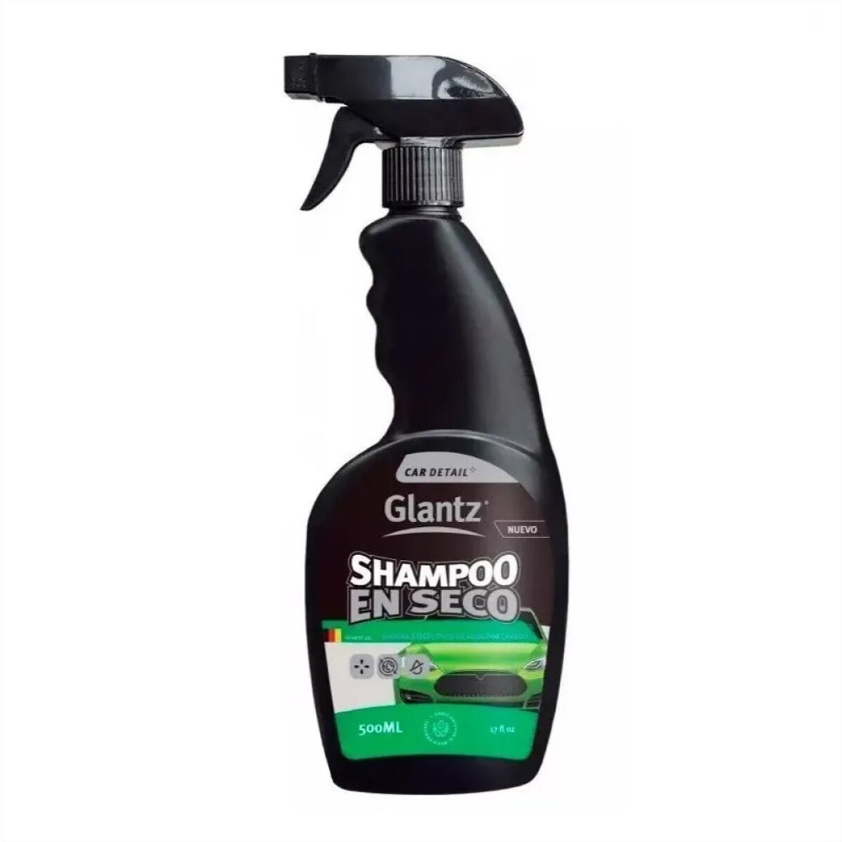 Shampoo Vehicular En Seco Para Auto Glantz 500ml Hts - Verde 