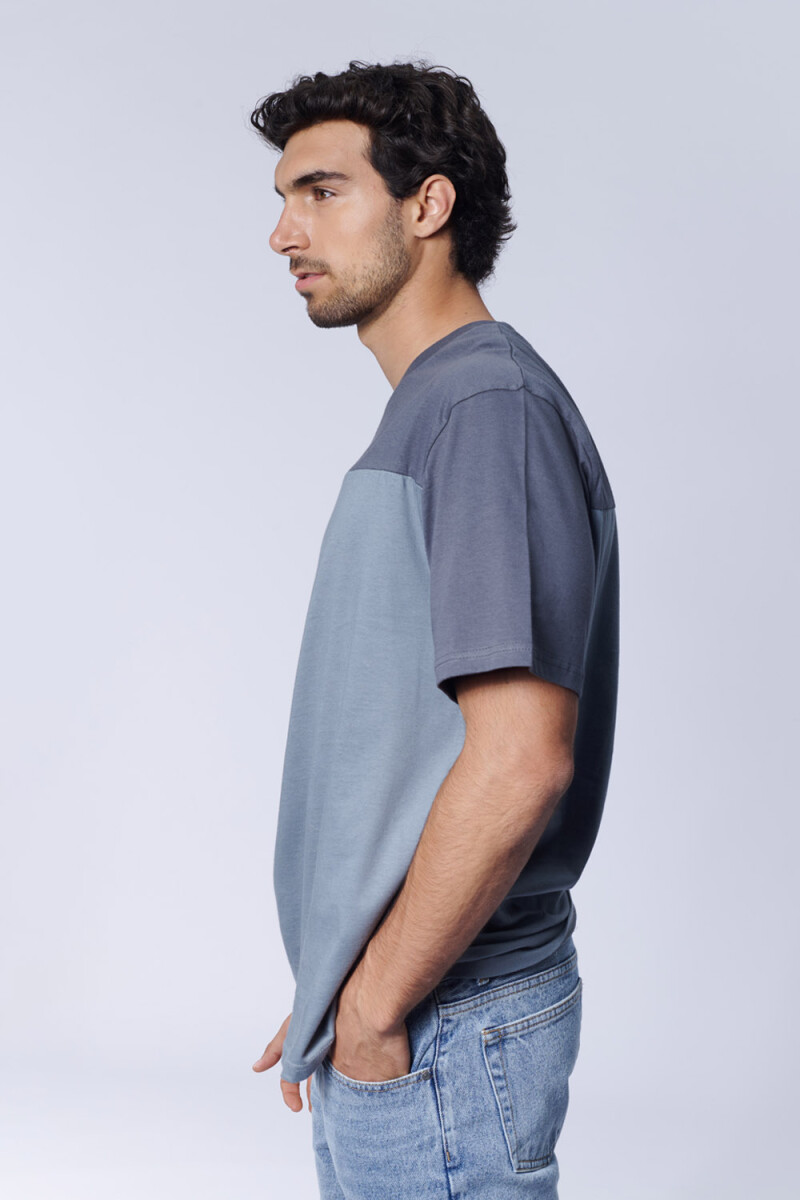 Remera bloque Gris