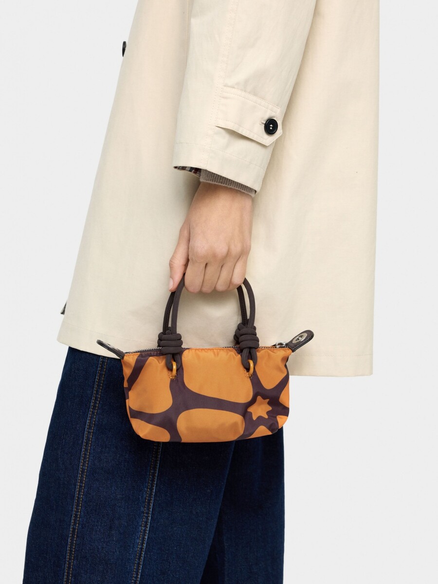 Bolso Tote De Textura Suave Xs negro