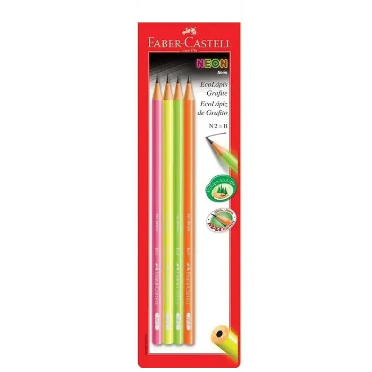 Lapiz Faber Castell x 4 - Neon 