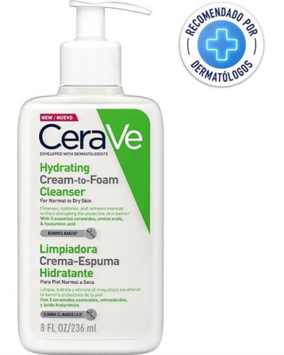 CeraVe Crema Espuma Limpiadora Hidratante 236 ml 