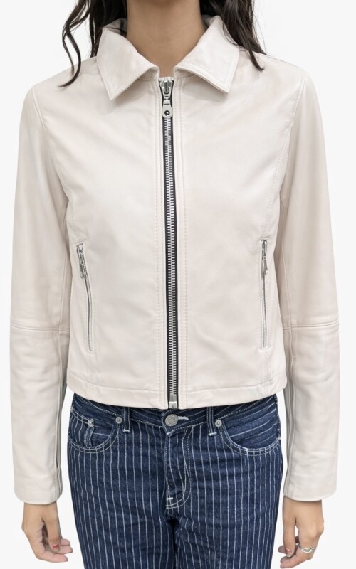 Chaqueta de Cuero Lupe Arena