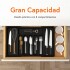 Organizador Cubiertos Extensible Cajon Utensilios Cubertero IMBACK Negro Organizador Cubiertos Extensible Cajon Utensilios Cubertero IMBACK Negro