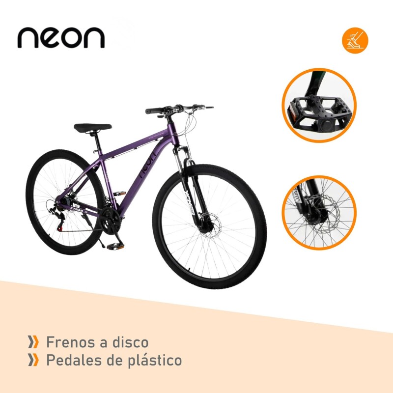Bicicleta Montaña 26 Cuadro Aluminio Freno Disco 21 Cambios Lavander