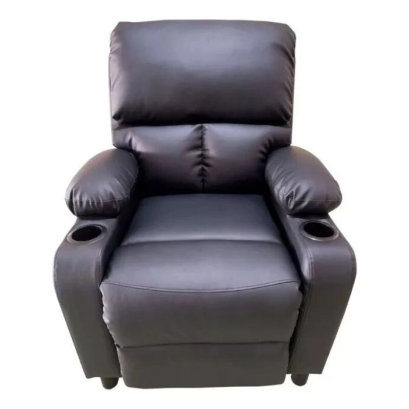 Poltrona RECLINABLE Con Posa Vasos Negra Poltrona RECLINABLE Con Posa Vasos Negra