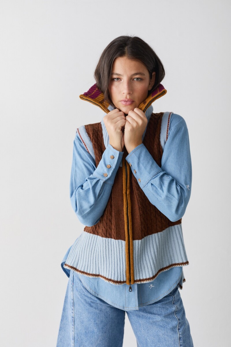 PRE VENTA CHALECO WAVE Chocolate