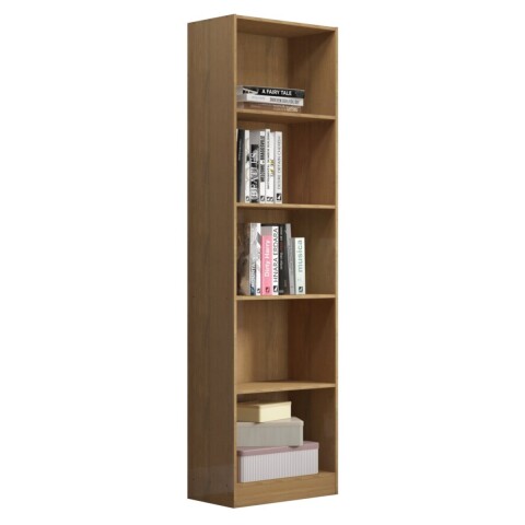 ESTANTERÍA BIBLIOTECA MULTIUSOS con 4 Estantes 47,9 x 170 x 27,5 cm - Marrón Simil Madera ESTANTERÍA BIBLIOTECA MULTIUSOS con 4 Estantes 47,9 x 170 x 27,5 cm - Marrón Simil Madera
