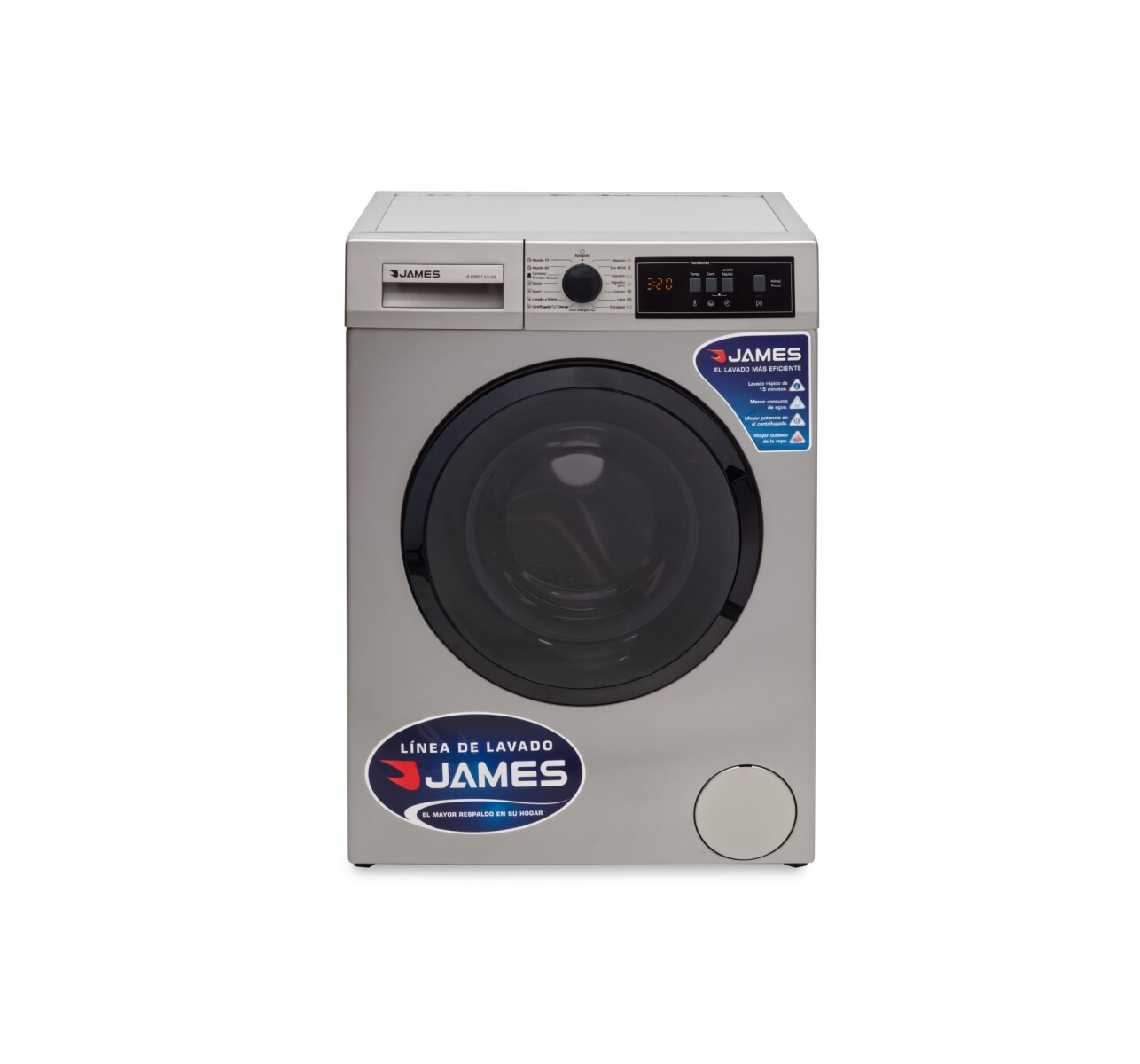 Lavarropas James 6K carga frontal T Silver 