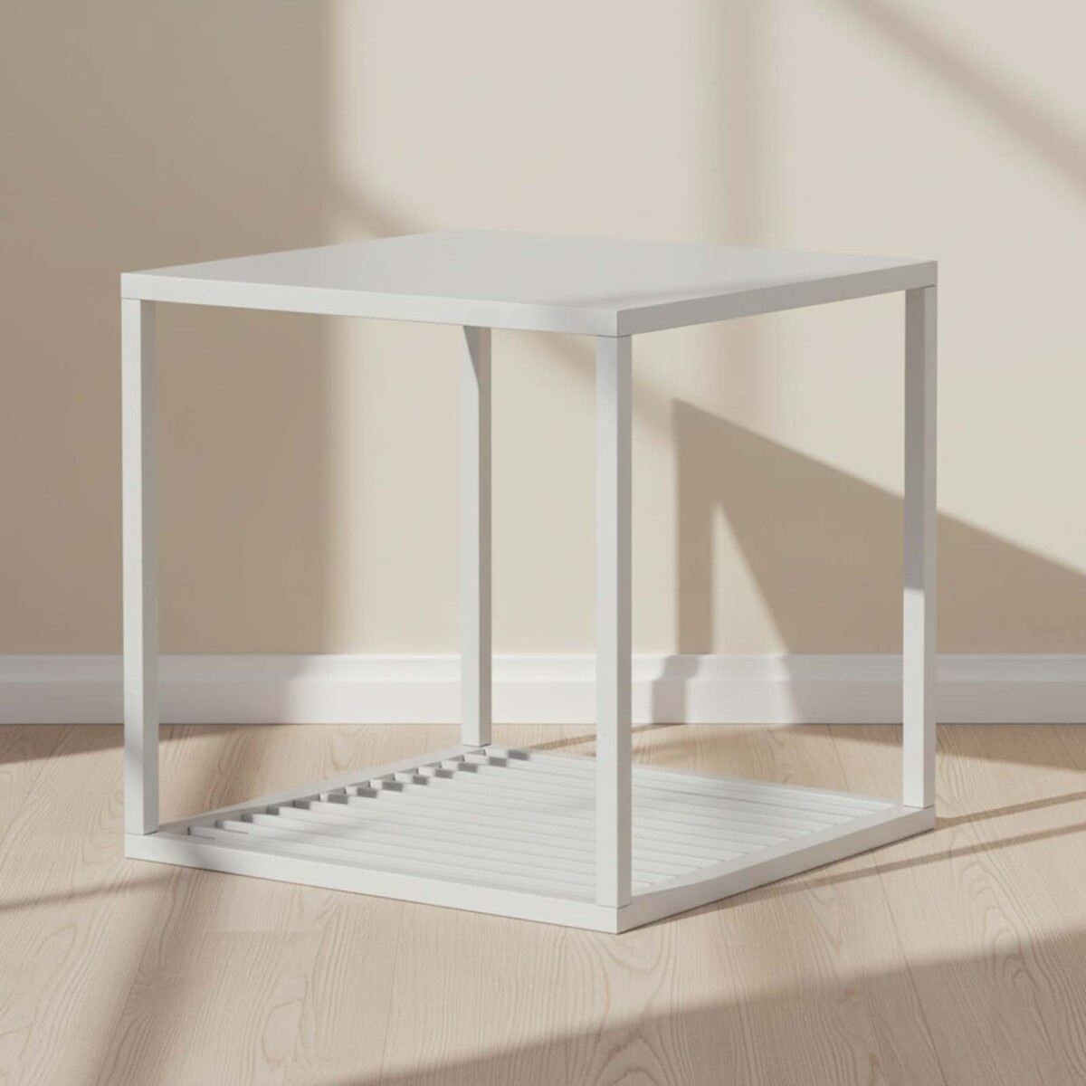 MESA LATERAL - METAL BLANCO OLIVIA 