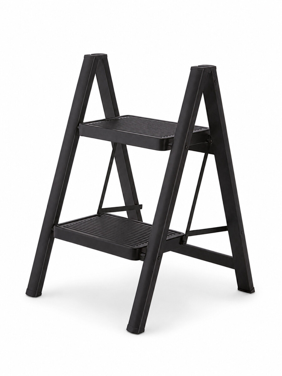 ESCALERA PLEGABLE DOS PELDAÑOS - NEGRO 
