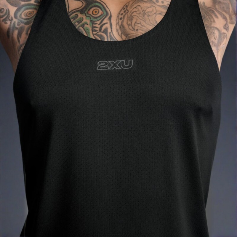 Bividi Running Light Speed Tech Singlet Hombre Black/black Reflective