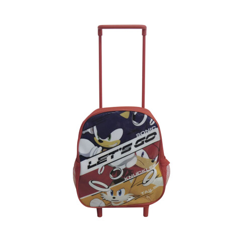 Mochila Infantil Sonic con Carro 30 x 24 cm U