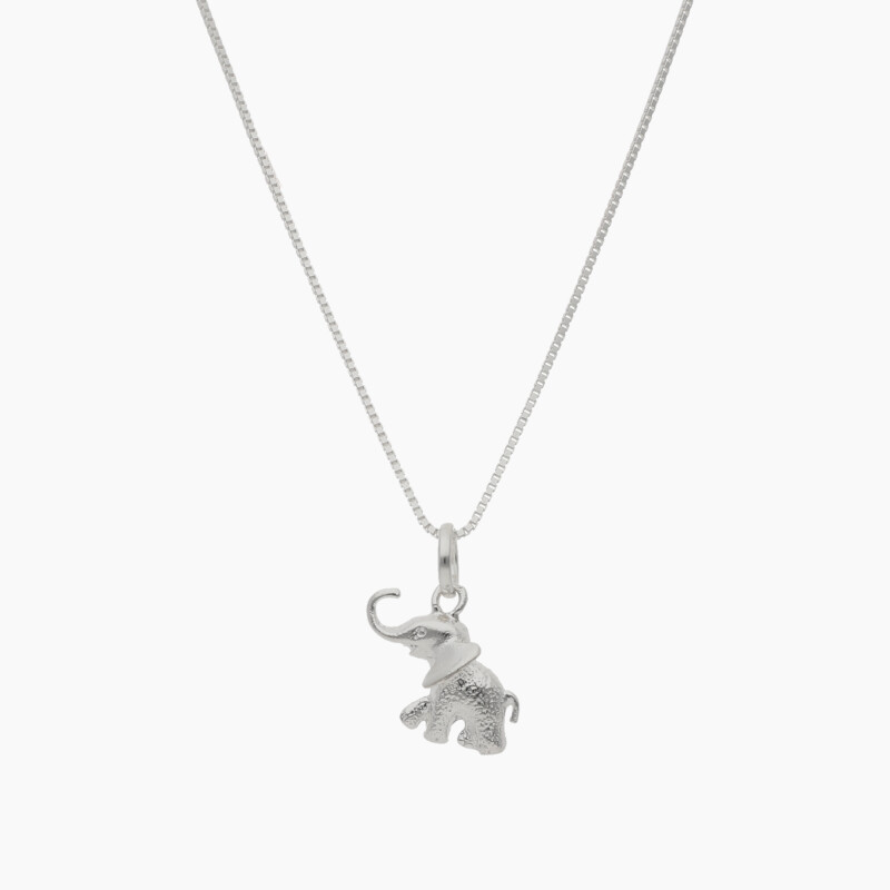 Cadena con dije de elefante en plata 925 Cadena Con Dije De Elefante En Plata 925