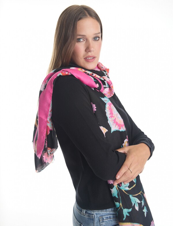 Pashmina Flores NEGRO/MULTI