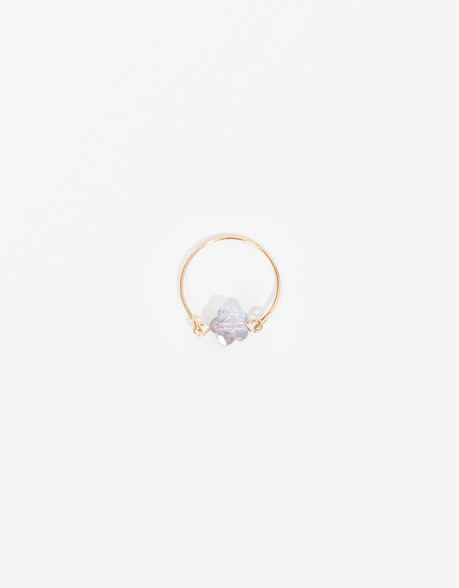 Anillo Charm Flor Acrílico 