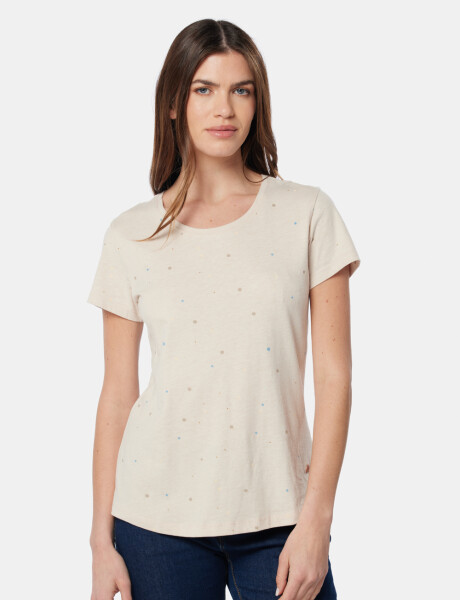 REMERA ESTAMPADA Beige