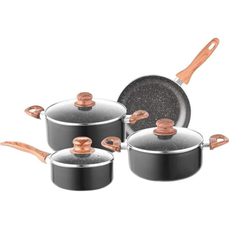 Bateria De Cocina 7Pzas Selecta Plus Negro
