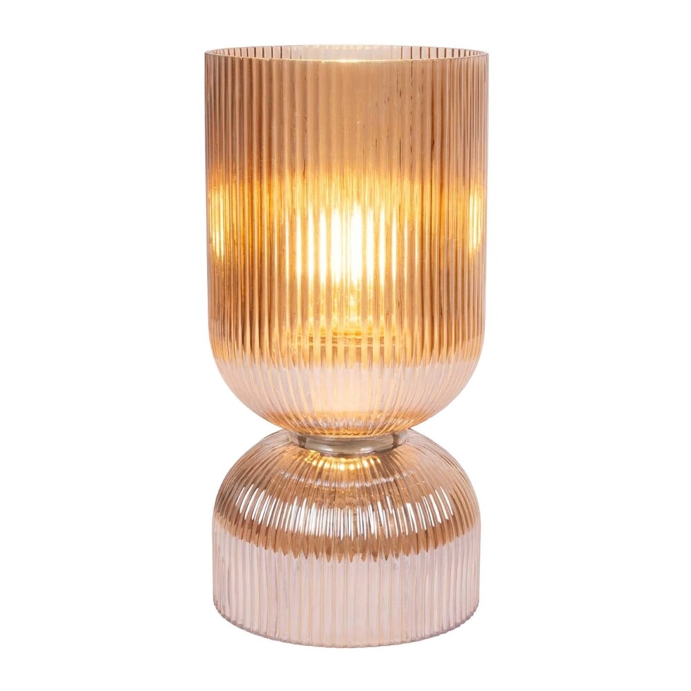LAMPARA DE MESA VIDRIO NATURAL-BEIGE LT95180