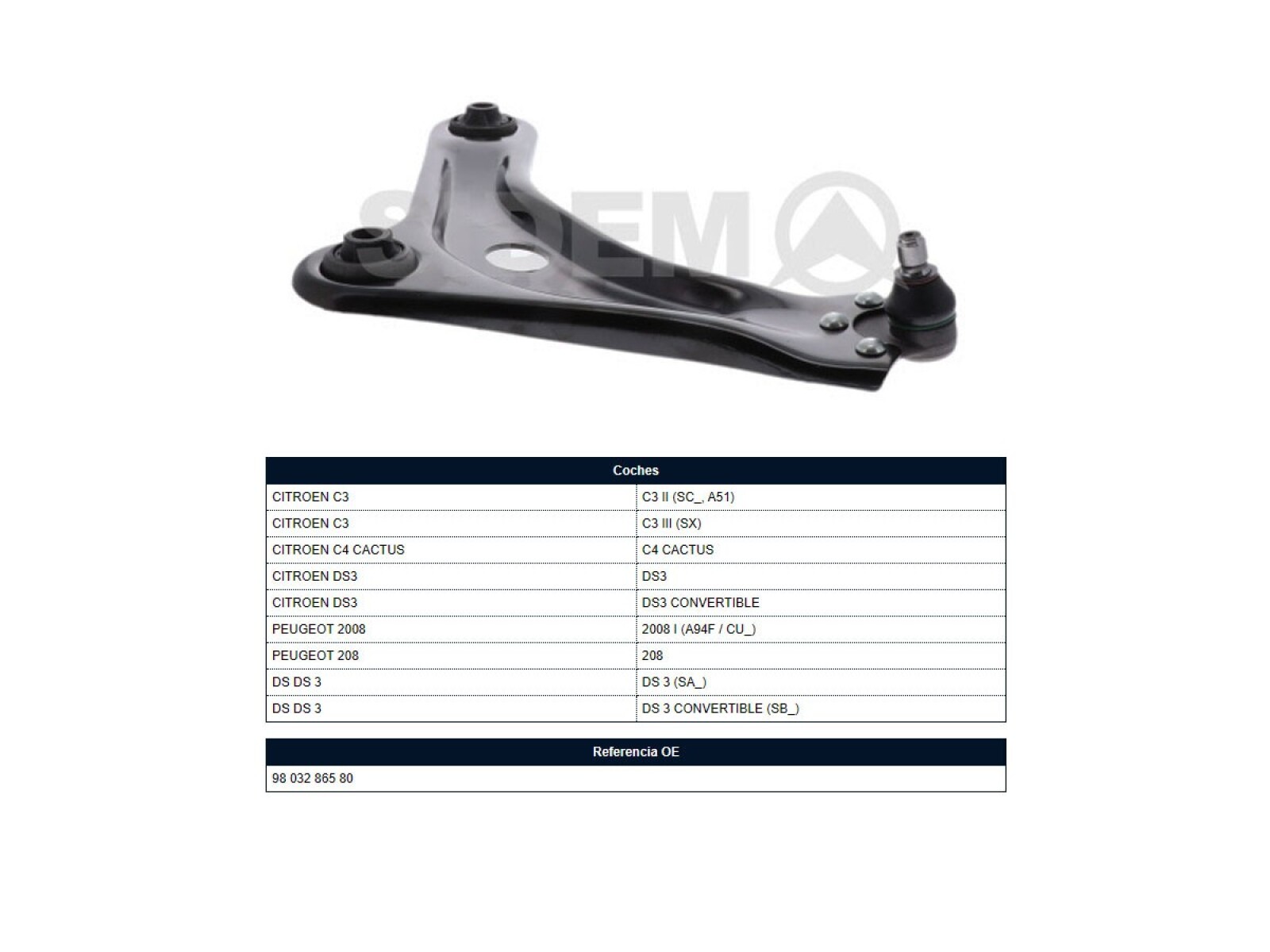 Parilla De Suspension Delantera Kia Picanto 07-08 Izq 