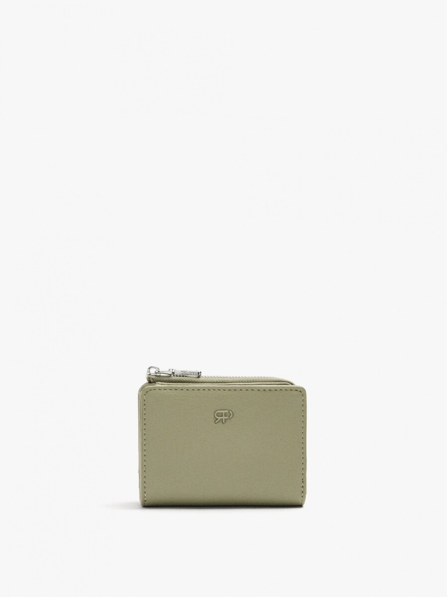 Cartera Básica Con Textura - gris 