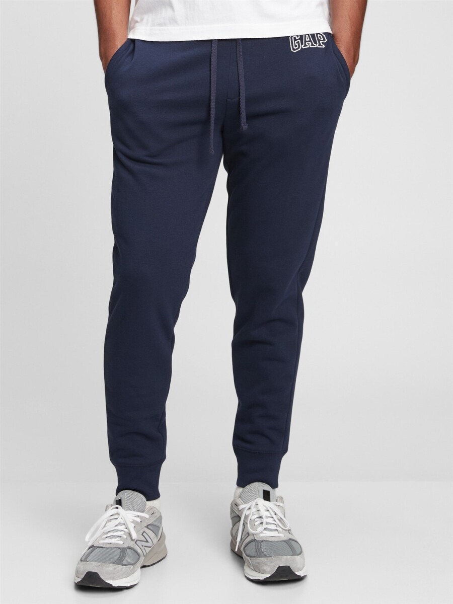 Pantalon Deportivo Con Felpa Logo Gap Hombre - Tapestry Navy 