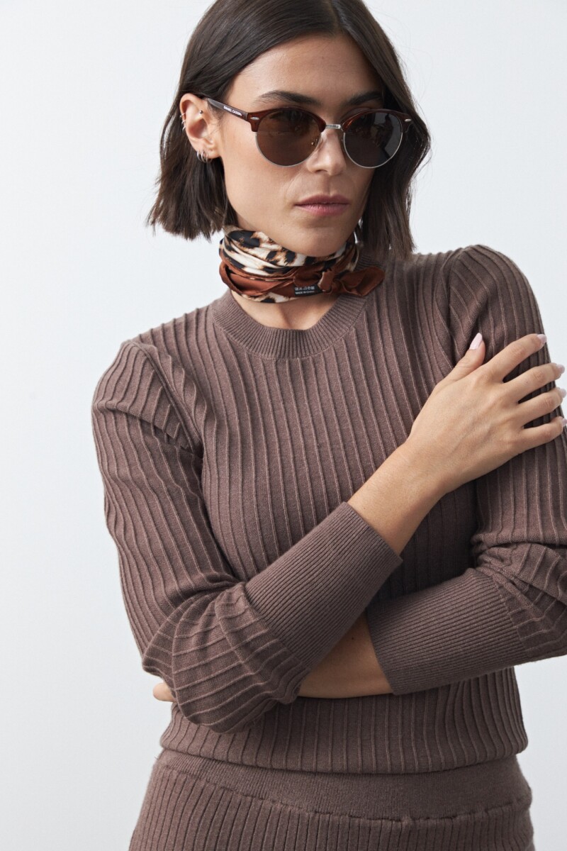 SWEATER LISE Marrón oscuro