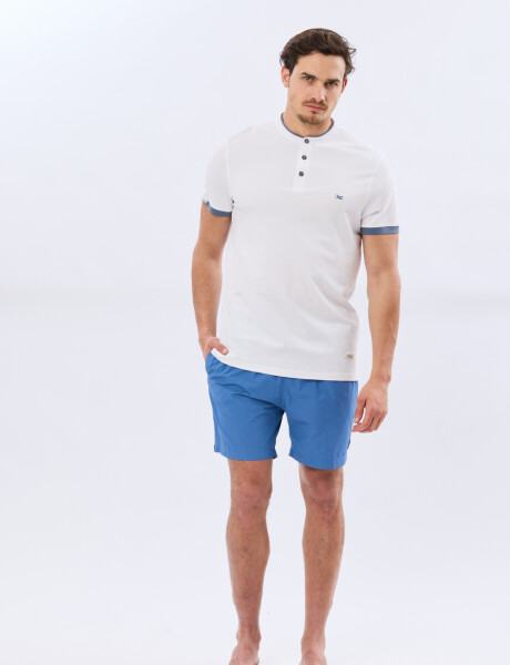 SHORT DE BAÑO LISO Celeste