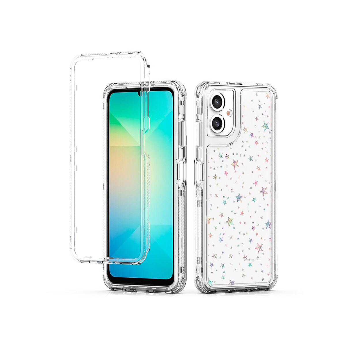Protector para Samsung Galaxy A06 transaprente diseño estrellas 
