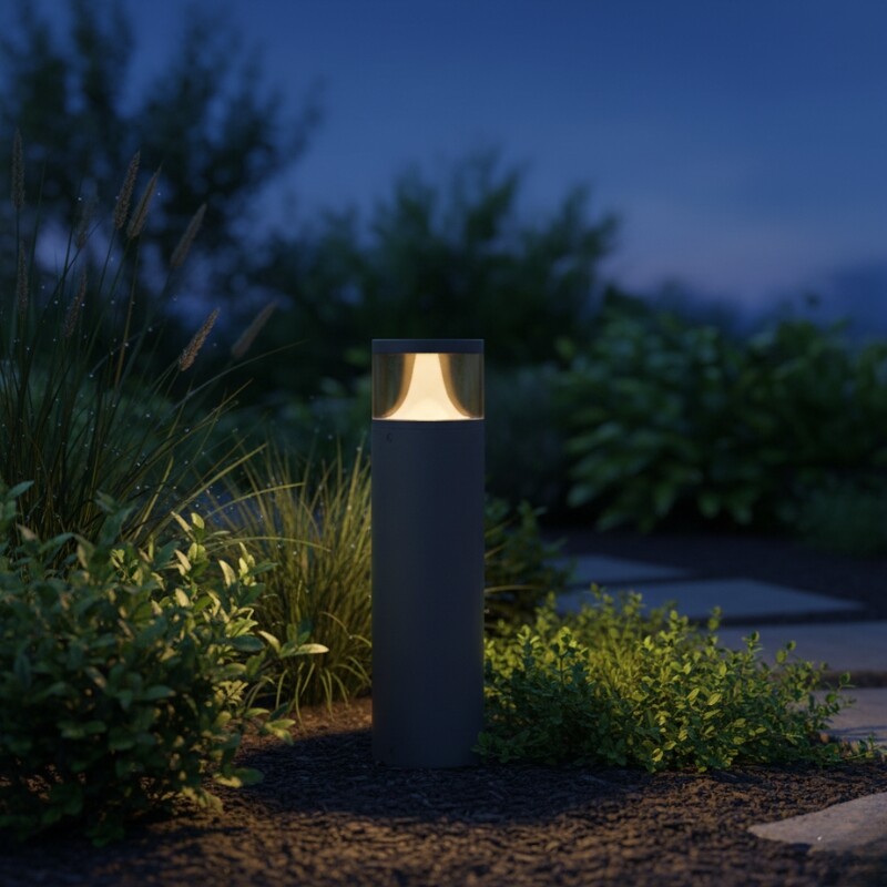 BOLARDO KANE 60 CM Luminaria Bolardo Exterior 9W Kane 60cm Gris Grafito