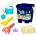 Set 7pcs Balde Playa + Pala + Rastrillo + Moldes Azul