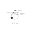 Tupper de vidrio hermético 725ML Blanco