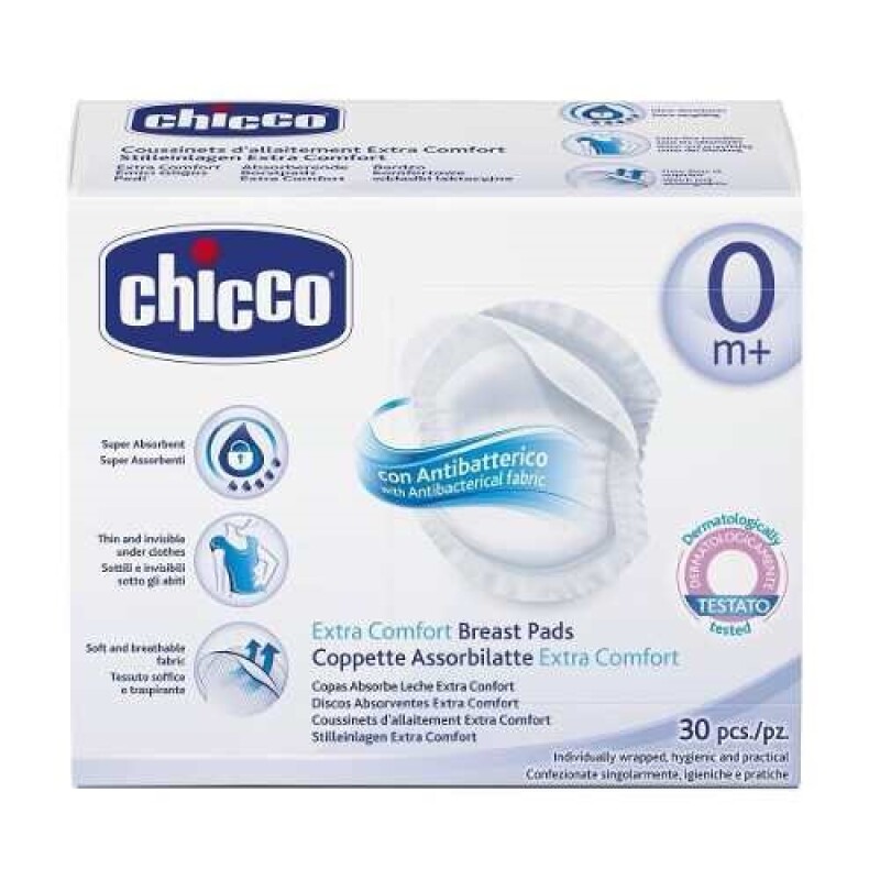 Protector Lactancia Antibacterial Chicco 30 Uds. Protector Lactancia Antibacterial Chicco 30 Uds.