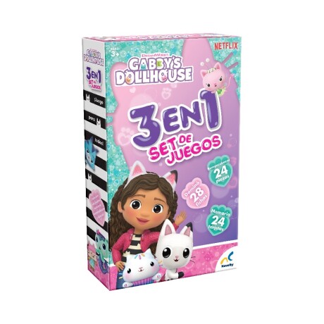 Juego Novelty Gabby's Dollhouse 3 en 1 Juego Novelty Gabby's Dollhouse 3 en 1