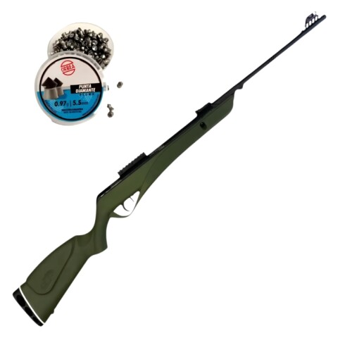 Rifle Cbc Magtech 5,5 Mm Nitro Piston Jade Pro N2 Verde