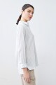 Camisa oversize rayada verde agua