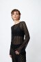 TOP YOKO Negro Florcitas