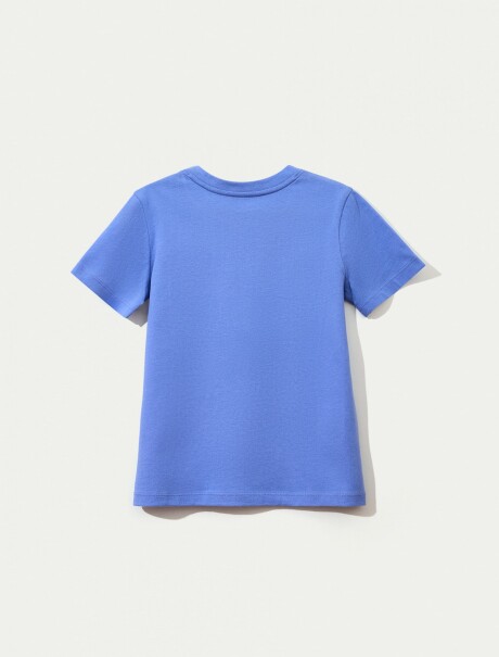 CAMISETA BÁSICA INFANTIL CON ESTAMPA AZUL