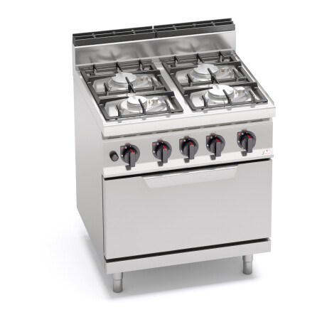 Cocina industrial de 4 hornallas a gas/super gas con horno Cocina industrial de 4 hornallas a gas/super gas con horno