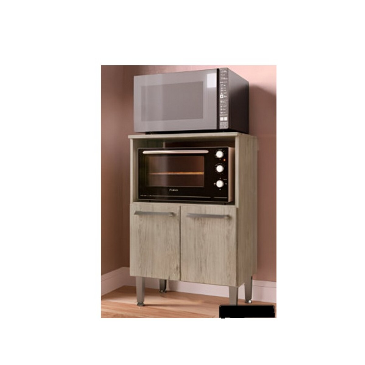 BALCON HORNO Y MICRO. 62 cm. PATINA/CARVALHO. ARTECAS 