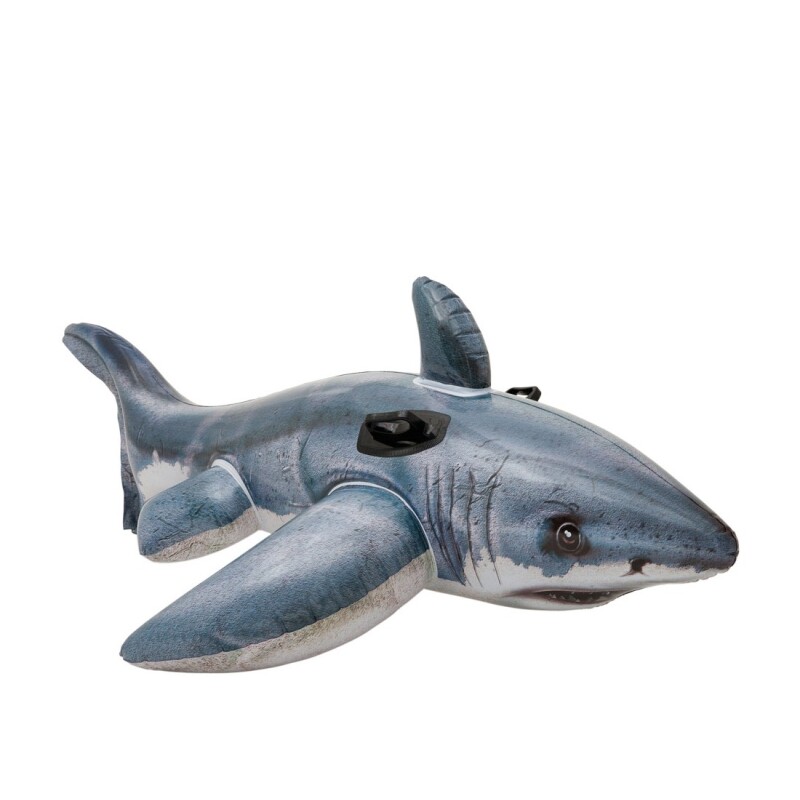 INTEX TIBURÓN BLANCO INFLABLE DISEÑO FOTOREALÍSTICO CON 2 ASAS 173 X 107 CMS Intex Tiburón Blanco Inflable Diseño Fotorealístico Con 2 Asas 173 X 107 Cms