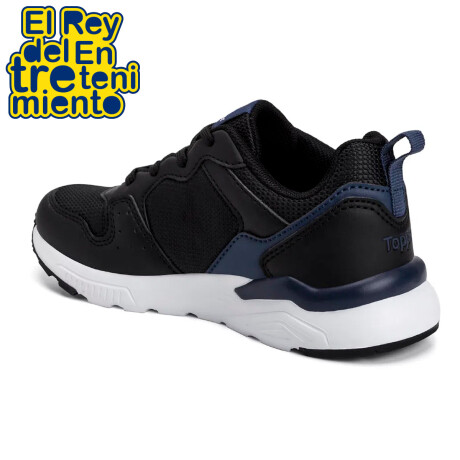 Calzado Topper Deportivo P/niños Championes Running Negro-Azul