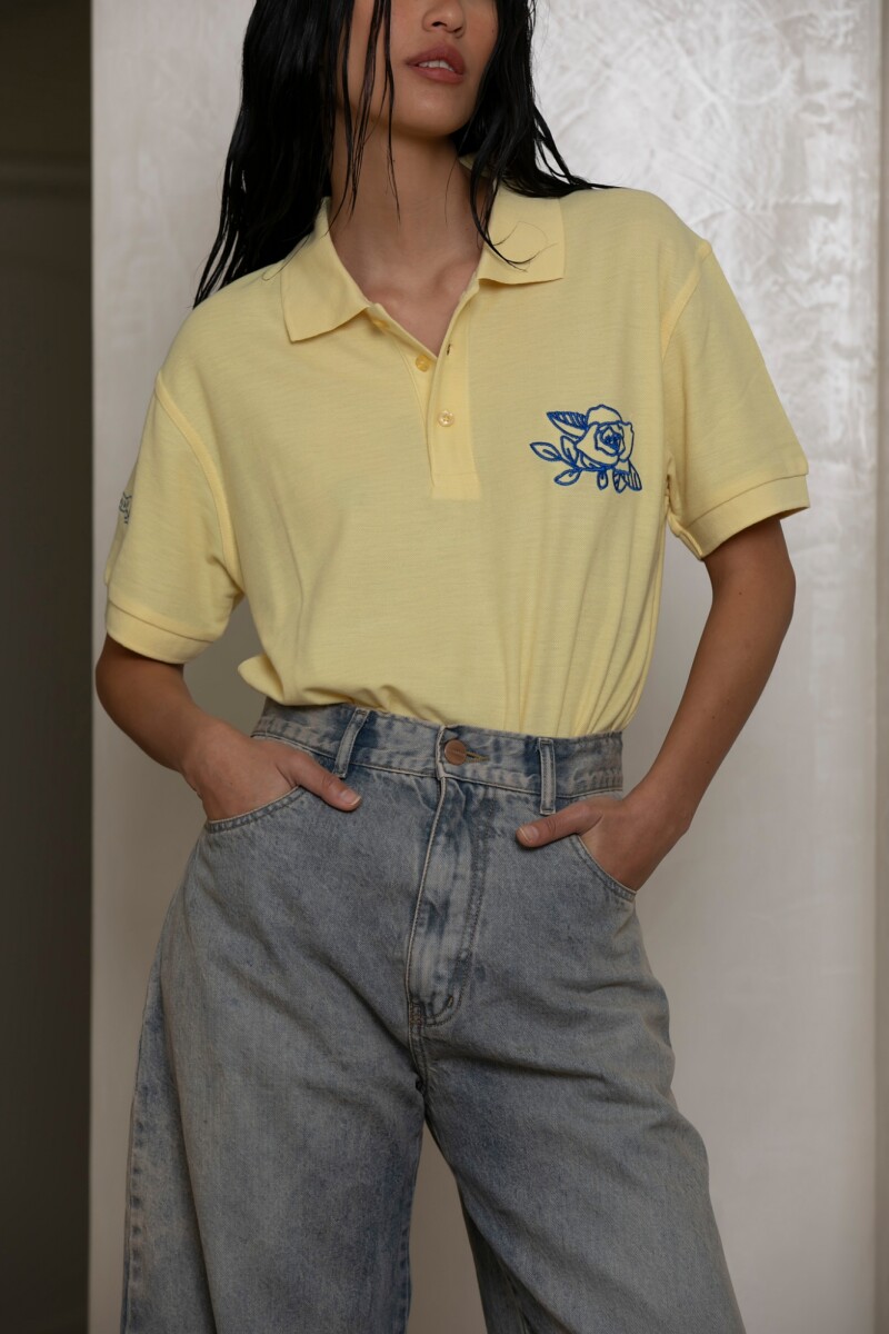 Remera Polo Rosa - Amarillo 