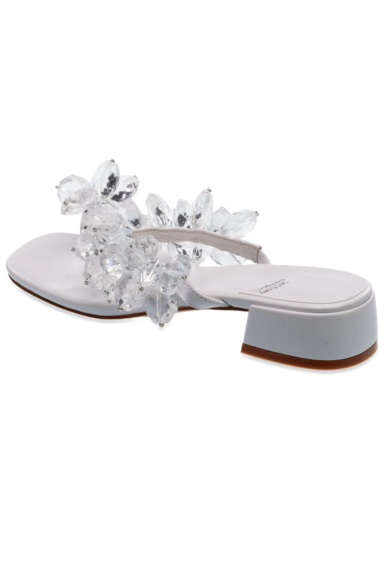 SANDALIA TANZANITE Blanco