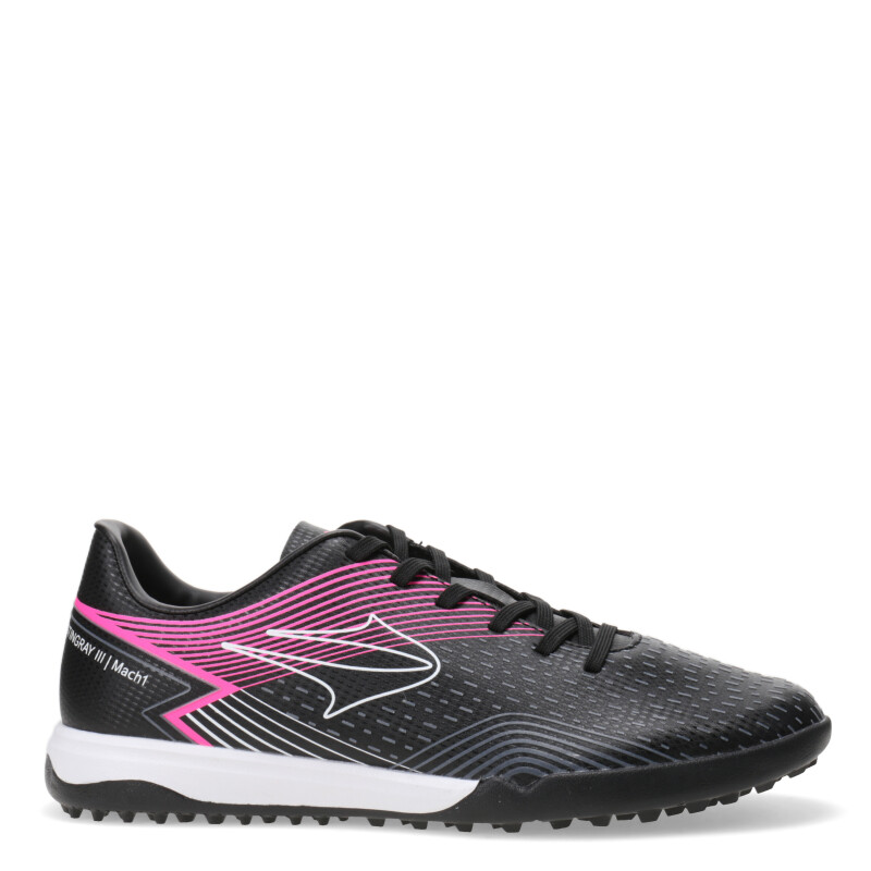 Championes de Hombre Topper Stingray III Mach TF Negro - Blanco - Fucsia